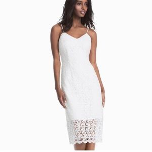 White House Black Market White Floral Dress